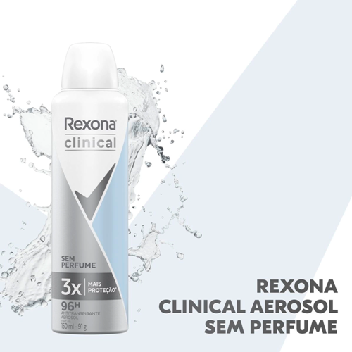 Desodorante Rexona Clinical sem Perfume Aerosol Feminino 150ml com o melhor  preço - Drogaria Sinete