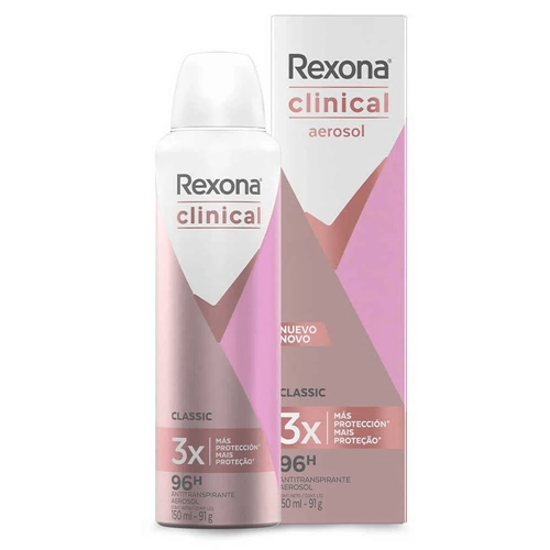 Desodorante Aerossol Antitranspirante Rexona Clinical Classic 150ml