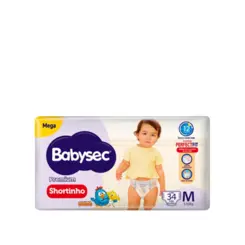 FRALDA BABYSEC PREMIUM SHORTINHO TAM M C/ 64UN
