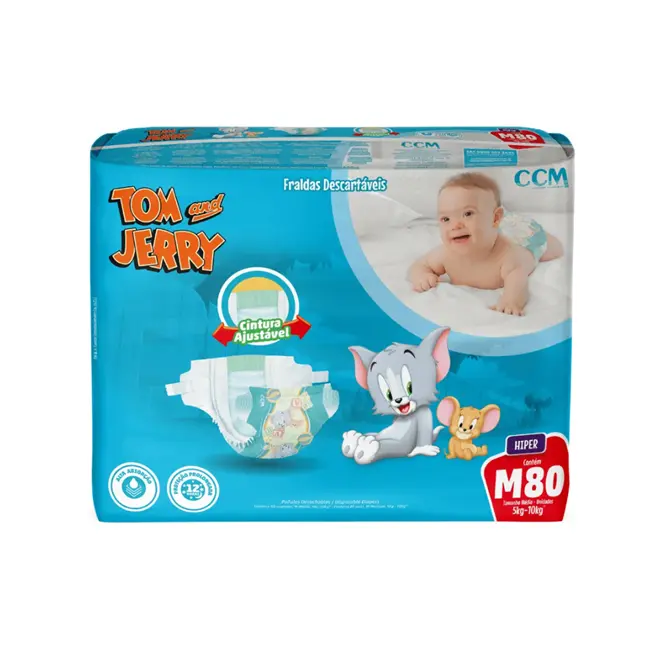 FRALDA TOM AND JERRY HIPER M 80UN