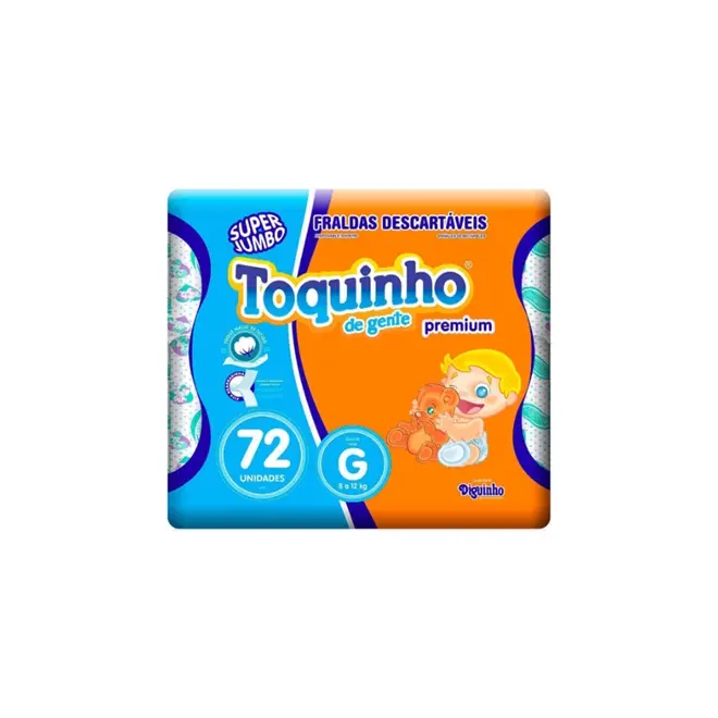 FRALDA TOQUINHO CONFORT SEC G 72 UNIDADES