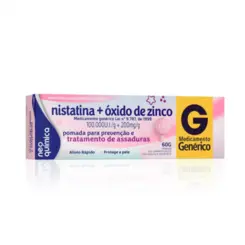 Pomada para Assaduras Nistatina 100000UI/g + Óxido de Zinco 200mg/g Neo Química Genérico 60g