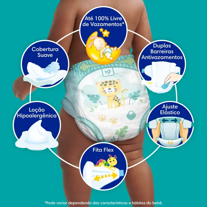 FRALDA PAMPERS CONFORT SEC XG 58 UNIDADADES