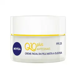CREME FACIAL.NIVEA.Q10 PLUS ANTISSINAIS PELE MISTA FPS15.50G