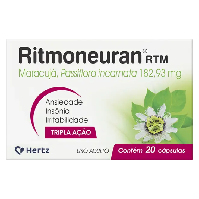 Passiflora Incarnata- Ritmoneuran 182,93mg  20 Capsulas - Hertz