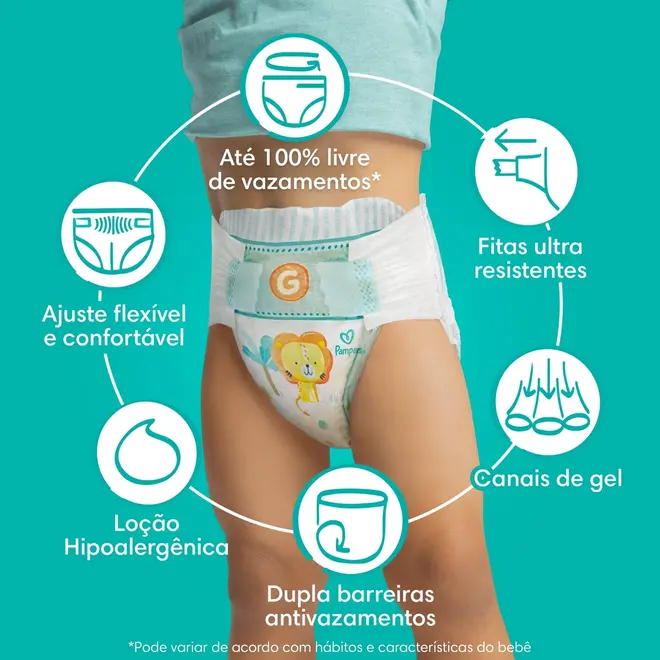 FRALDA PAMPERS CONFORT SEC P 72 UNIDADES