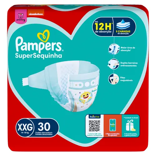 FRALDA PAMPERS SUPERSEC MEGA XXG 30UN