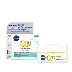 CREME FACIAL NIVEA Q10ENERGY PELE ILUMINADA DIA FPS30 50G
