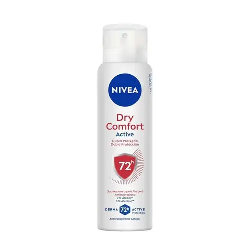 Desodorante Antitranspirante Aerosol Nivea Active Dry Comfort Feminino 72h 150ml