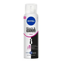 Desodorante Antitranspirante Aerosol Nivea Black & White Invisible Clear Feminino 72h 150ml
