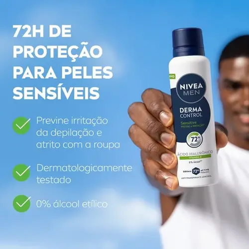 Desodorante Antitranspirante Aerosol Nivea Men Sensitive Protect 72h 150ml