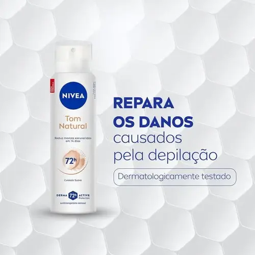 Desodorante Antitranspirante Aerosol Nivea Tom Natural Feminino 72h 150ml