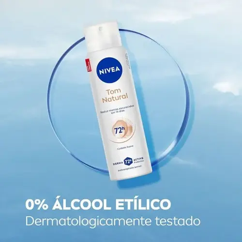 Desodorante Antitranspirante Aerosol Nivea Tom Natural Feminino 72h 150ml