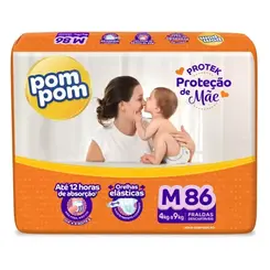 FRALDA POM POM DERMA PROTEK HIPER M 86UN