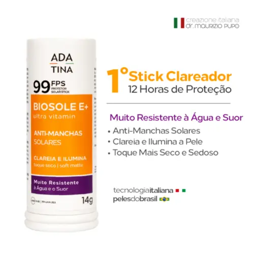 ADA TINA BIOSOLE E+ ULTRA VITAMIN FPS99 STICK SEM COR 14G