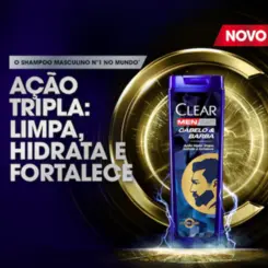 SHAMPOO CLEAR MEN ANTICASPA CABELO E BARBA 200ML