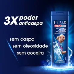 SHAMPOO ANTICASPA CLEAR MEN CONTROLE DA COCEIRA 200ML