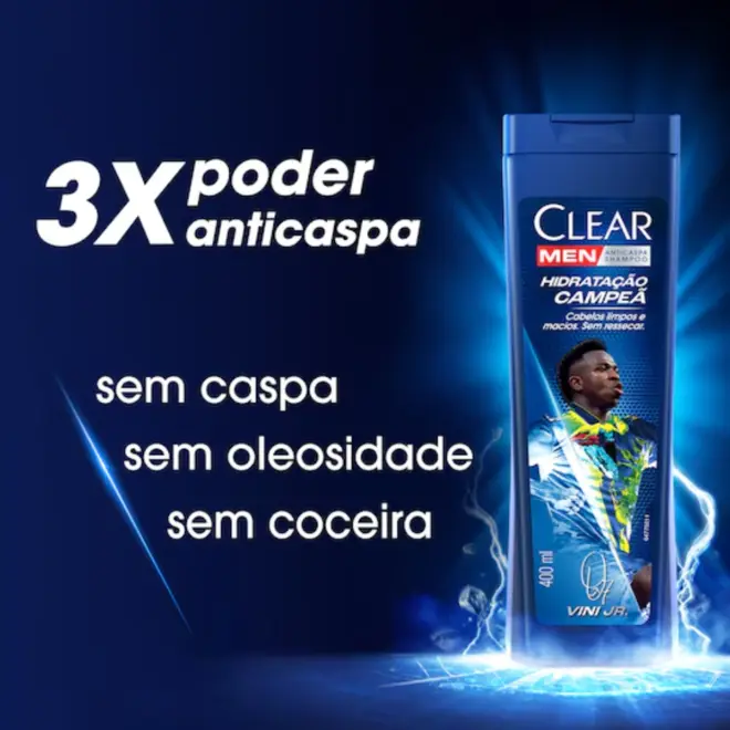 SHAMPOO ANTICASPA CLEAR MEN HIDRATACAO CAMPEA VINI 200ML