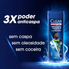 SHAMPOO ANTICASPA CLEAR MEN HIDRATACAO CAMPEA VINI 200ML