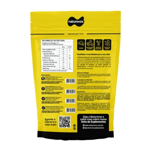 ALBUMINA NATUROVOS SABOR BAUNILHA  420G