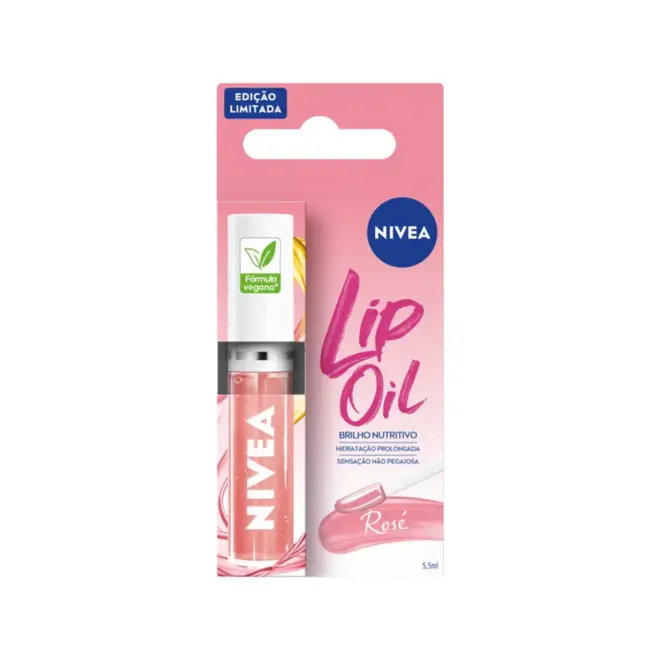 BRILHO LABIAL NIVEA LIP OIL ROSE 5,5ML