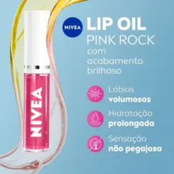 BRILHO LABIAL NIVEA LIP OIL PINK ROCK 5,5ML