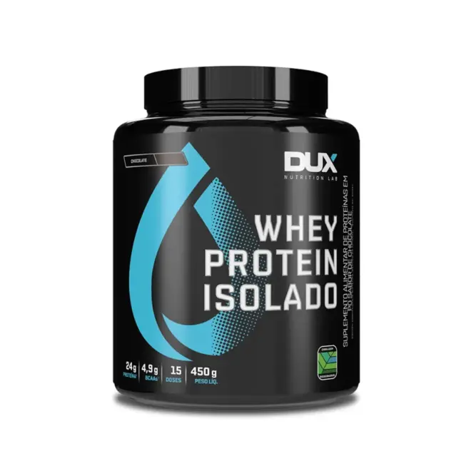 WHEY PROTEIN ISOLADO POTE 450G CHOCOLATE DUX NUTRITION