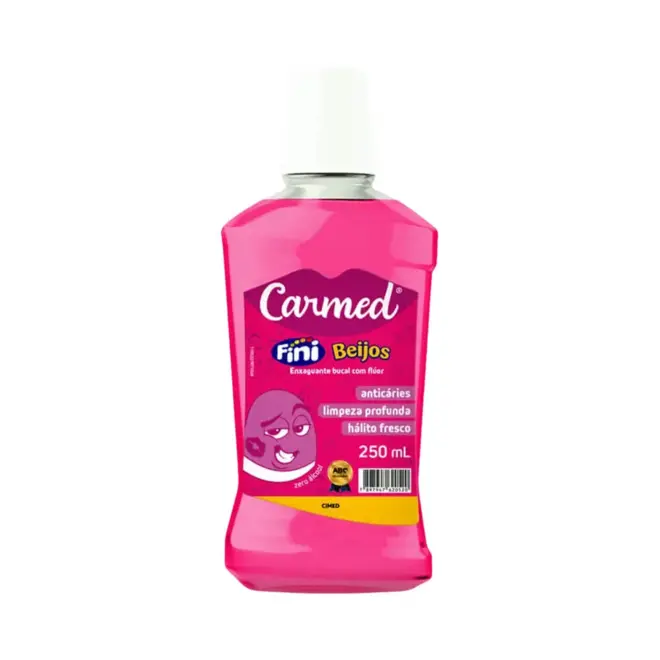 CARMED ENXAGUANTE BUCAL FINI BEIJOS S/ALCOOL 250ML
