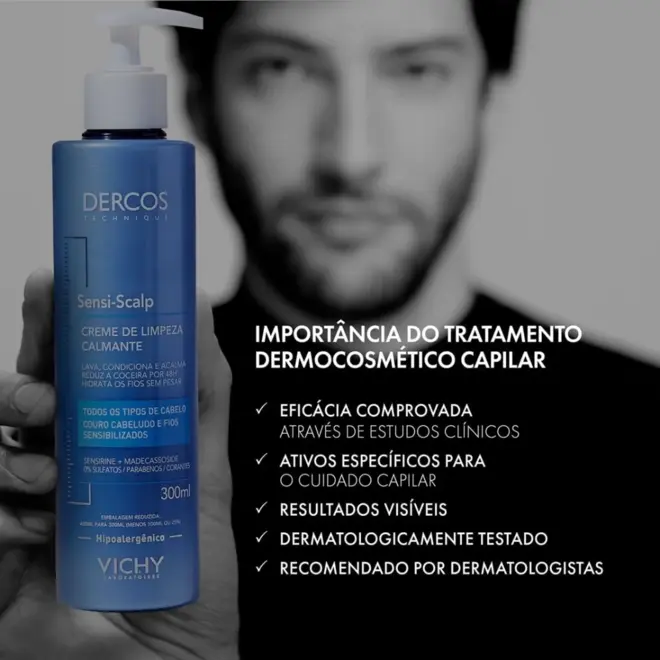 DERCOS SENSI-SCALP CREME CALMANTE 300ML VICHY