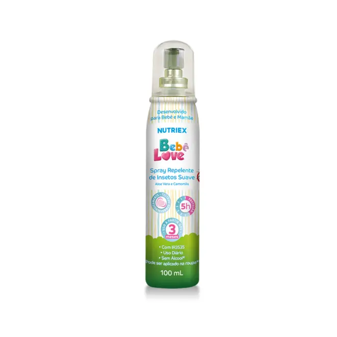 REPELENTE BEBE LOVE SPRAY SUAVE 100ML NUTRIEX