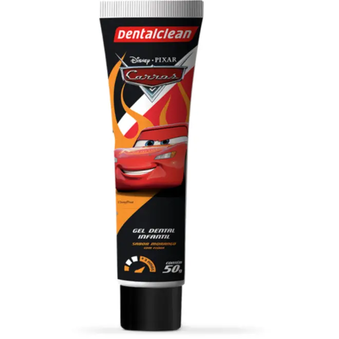 GEL DENTAL INFANTIL CARROS  DENTAL CLEAN C/ FLUOR 50G