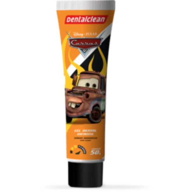 GEL DENTAL INFANTIL CARROS  DENTAL CLEAN C/ FLUOR 50G