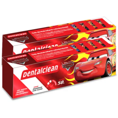 GEL DENTAL INFANTIL CARROS  DENTAL CLEAN C/ FLUOR 50G