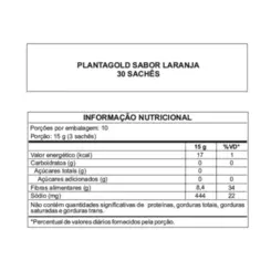 PLANTAGOLD 5G SABOR LARANJA 30 SACHES  ARTE NATIVA
