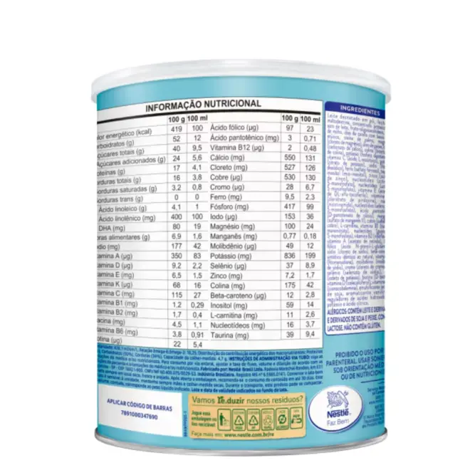 ASCENDA SUPLEMENTO SABOR BAUNILHA 800G NESTLE