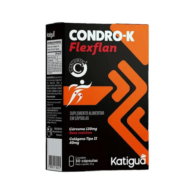CONDRO K FLEXFLAN COLAGENO TIPO II + CURCUMA 30CAPS KATIGUA