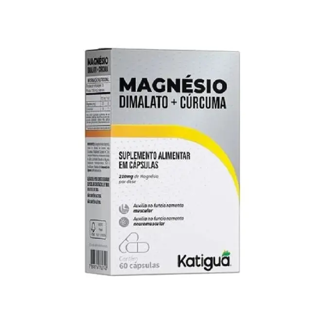 MAGNESIO DIMALATO + CURCUMA 210MG 60CAPS KATIGUA