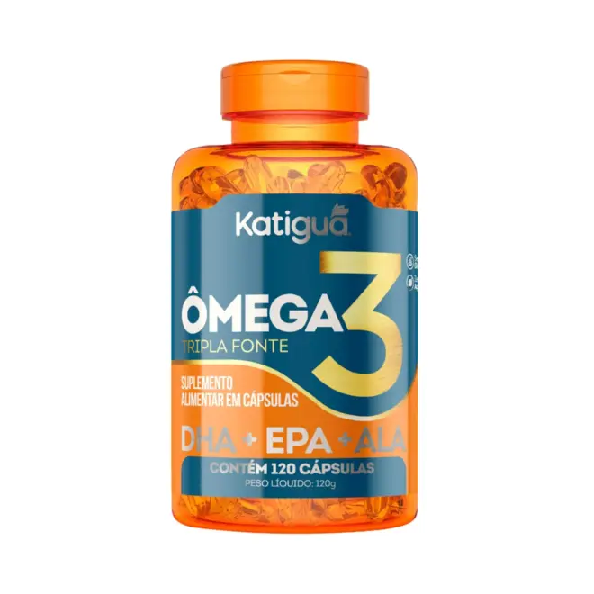 OMEGA 3 TRIPLA  FONTE DHA +EPA +ALA 120CAPS KATIGUA