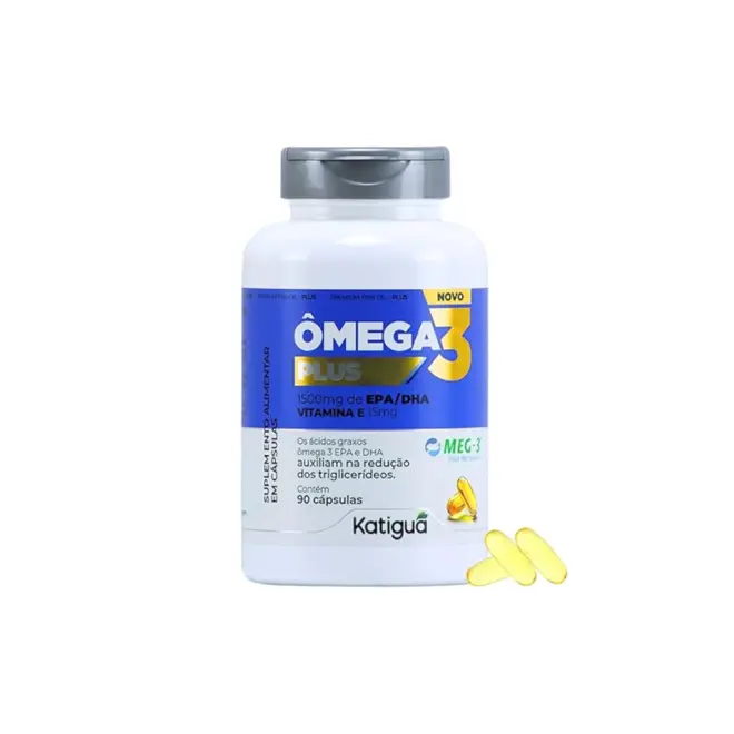 OMEGA 3 PLUS + EPA + DHA + VIT E  MEG3 90CAPS KATIGUA