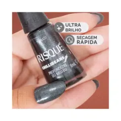 ESMALTE METALICO RISQUE CHILLI BEANS PROFUNDEZAS DO MEU EU  8ML