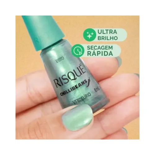 ESMALTE EFEITO RISQUE CHILLI BEANS VERDELIRIO 8ML