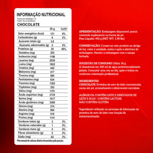 WHEY 100% PURE CHOCOLATE 900G INTEGRALMEDICA