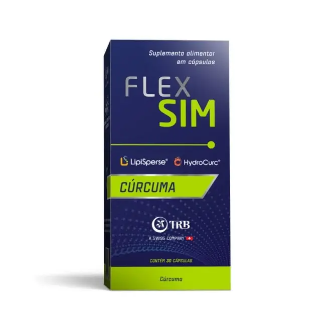 Suplemento Alimentar Flexsim Curcuma 30 capsulas