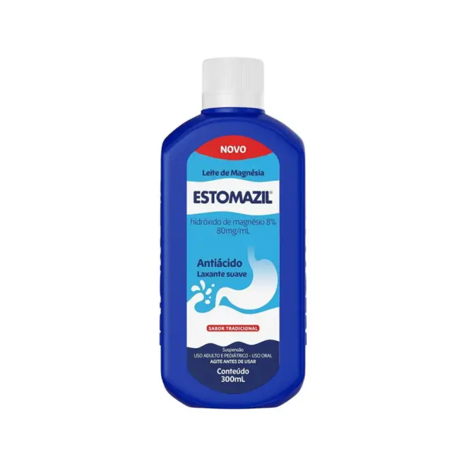 ESTOMAZIL LEITE MAGNESIA 80MG SUSP 300ML