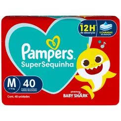 FRALDA PAMPERS SUPERSEC MEGA M 40 UNIDADES