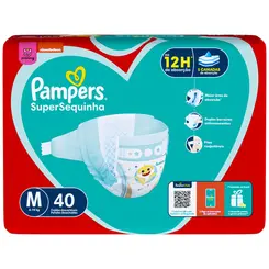 FRALDA PAMPERS SUPERSEC MEGA M 40 UNIDADES