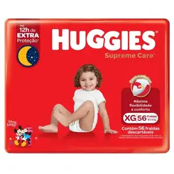 FRALDA HUGGIES SUPREME CARE HIPER XG 56 UNIDADES