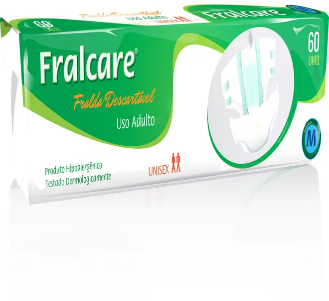 FRALDA GERIÁTRICA FRALCARE M 60 UNIDADES