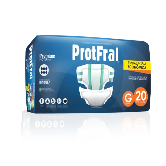 FRALDA GERIÁTRICA PROTFRAL PREMIUM NOTURNA G 20 UNIDADES