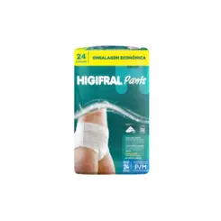 FRALDA  HIGIFRAL GERIATRICA FULL CARE PANTS P/M 24UN